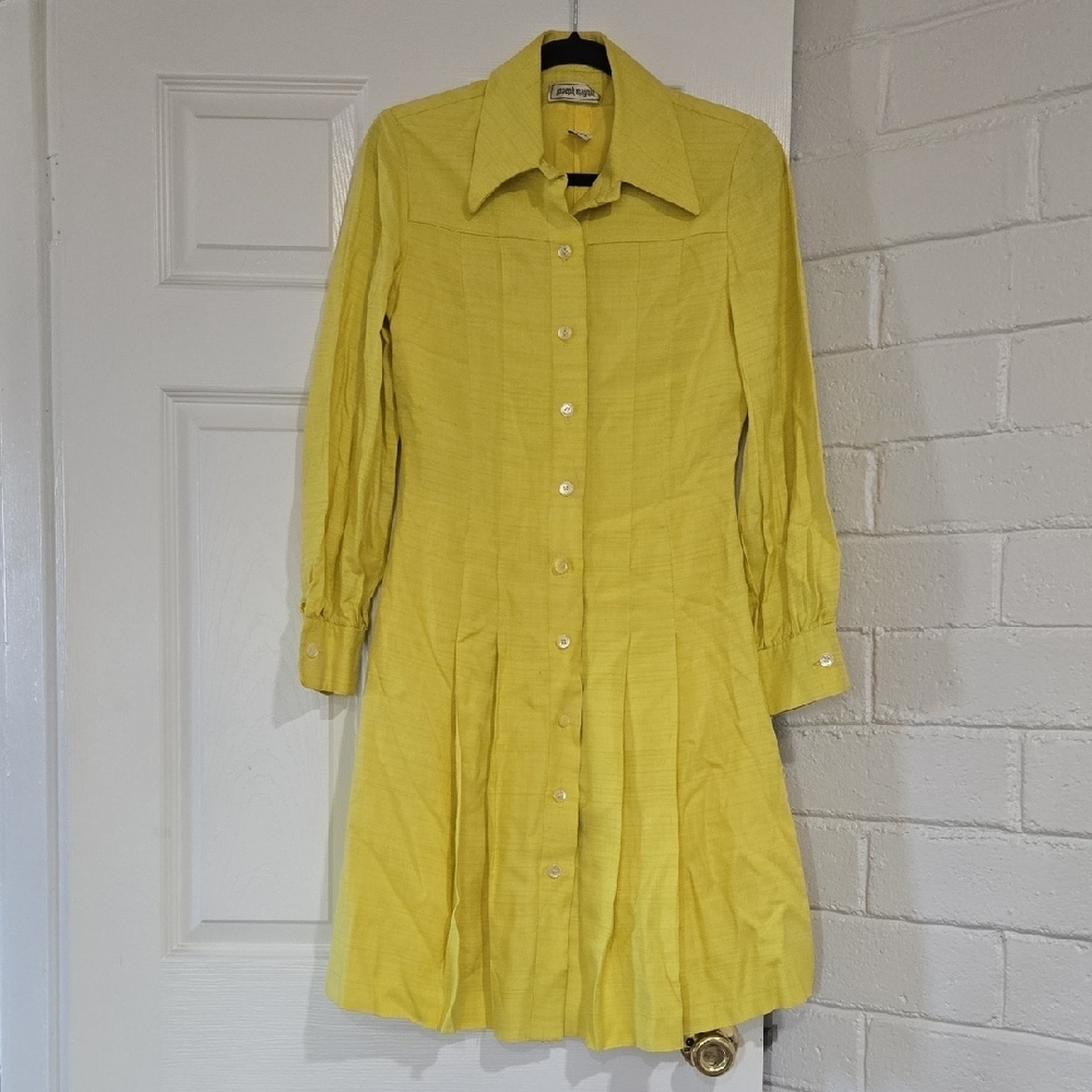 Vintage Joseph Magnin Yellow Linen